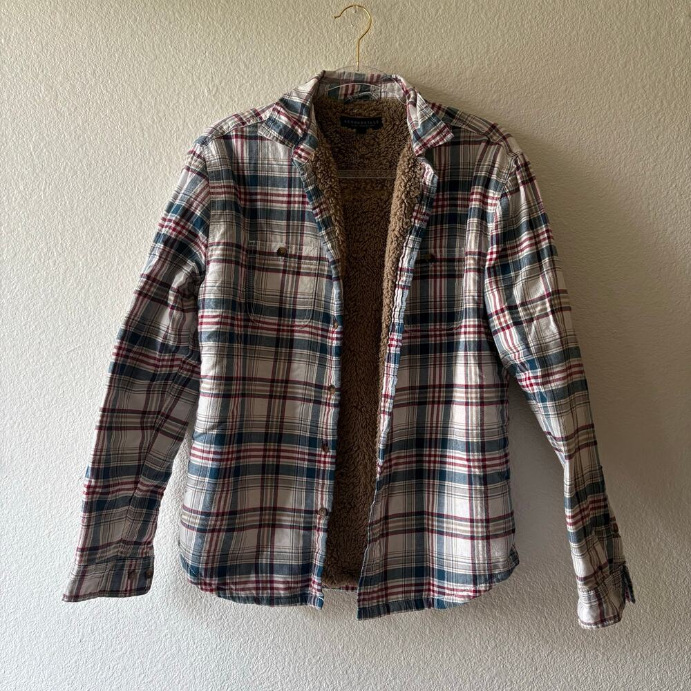 Cozy Cabincore Sherpa-Lined Flannel Shirt Jacket – Aéropostale S/P - Picture 3 of 4